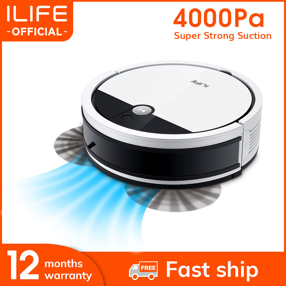 

ILIFE V9e Robot Vacuum Cleaner Smart Suction Dust Box WIFI Cellphones APP 4000Pa Suction 110 Mins RunTime Household Toolshello