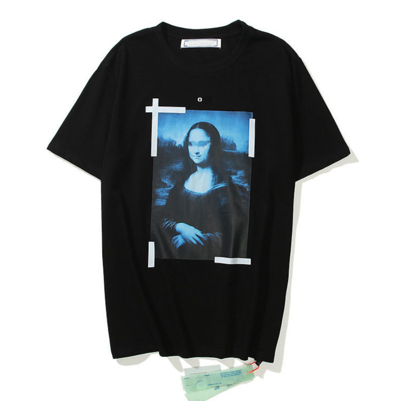 

Designer Summer Offs Luxury Men' Shirts Loose Tops Religious Dissolve Watercolor Oil Painting Short Sleeve Casual T-shirt for Men x Back Print Arrow Tshirts Eydo