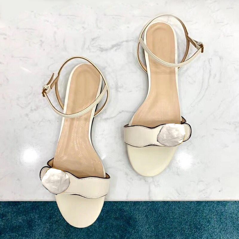 

Summer women's beautiful sandals with thin straps designer leather fashion casual and comfortable office lazy flat shoes, Extra shoebox