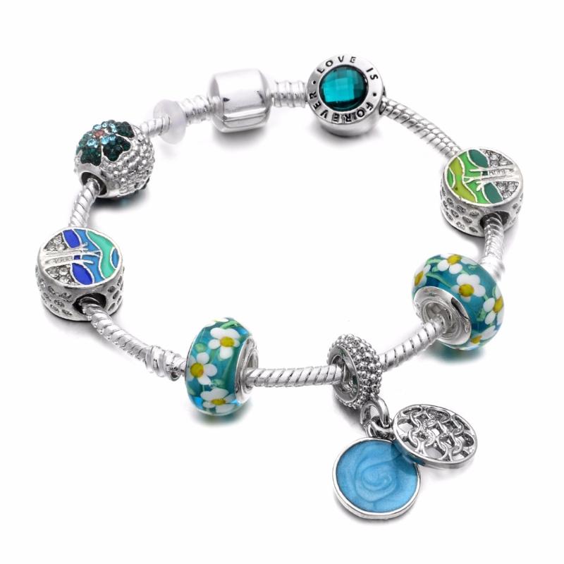 

Multiple Styles DIY Charm Bracelet With Nice Murano Beads Snake Chain Pa Bracelet for Women Jewelry Gift