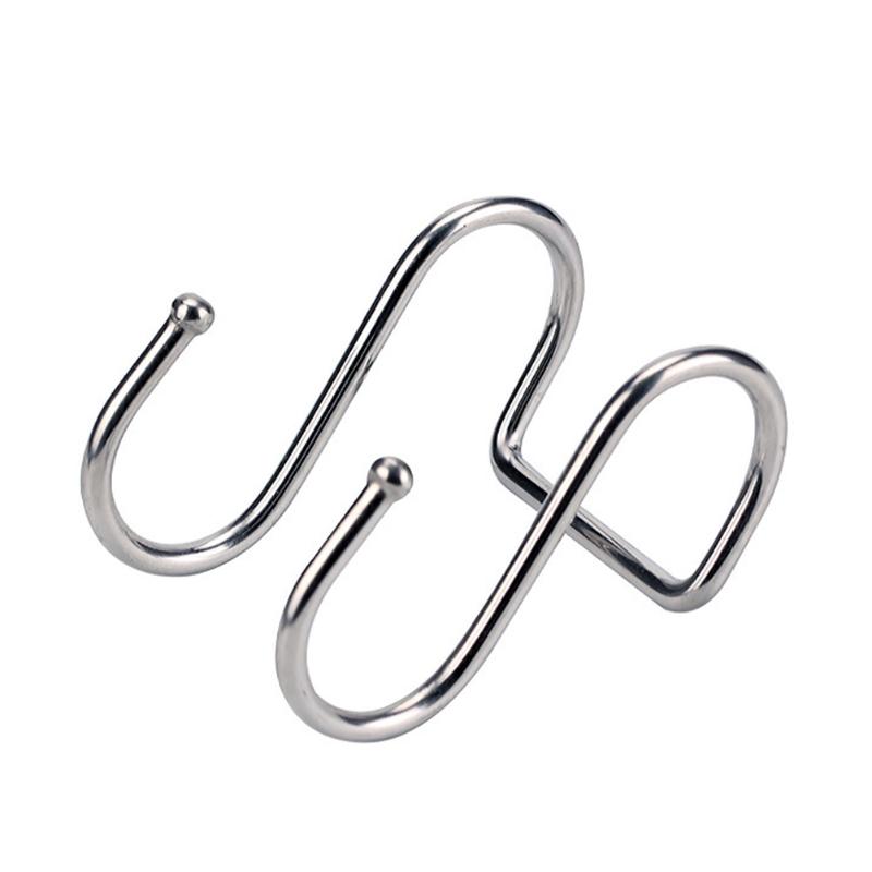

Storage Hanger Home Hooks S-Shaped Holder Pothook Cabinet Stainless Steel Towel