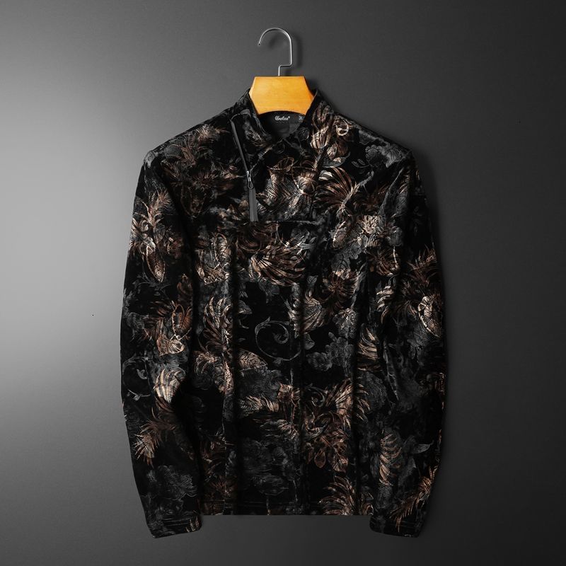 

New Autumn Club Long Clothes Luxury Letter Velvet Printing Plus Size 4xl Shirts Eok9, The shown in figure