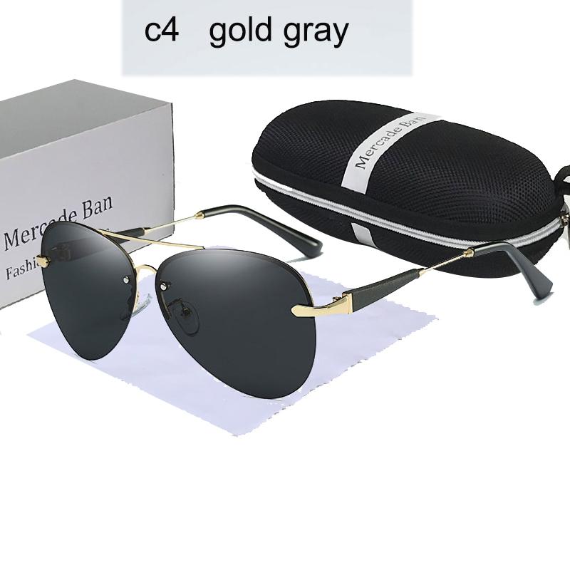 

Sunglasses Men Polarized Driving Glasses UV400 Brand Designer Eyewear Metal Rimless Retro Gafas De Sol Hombre