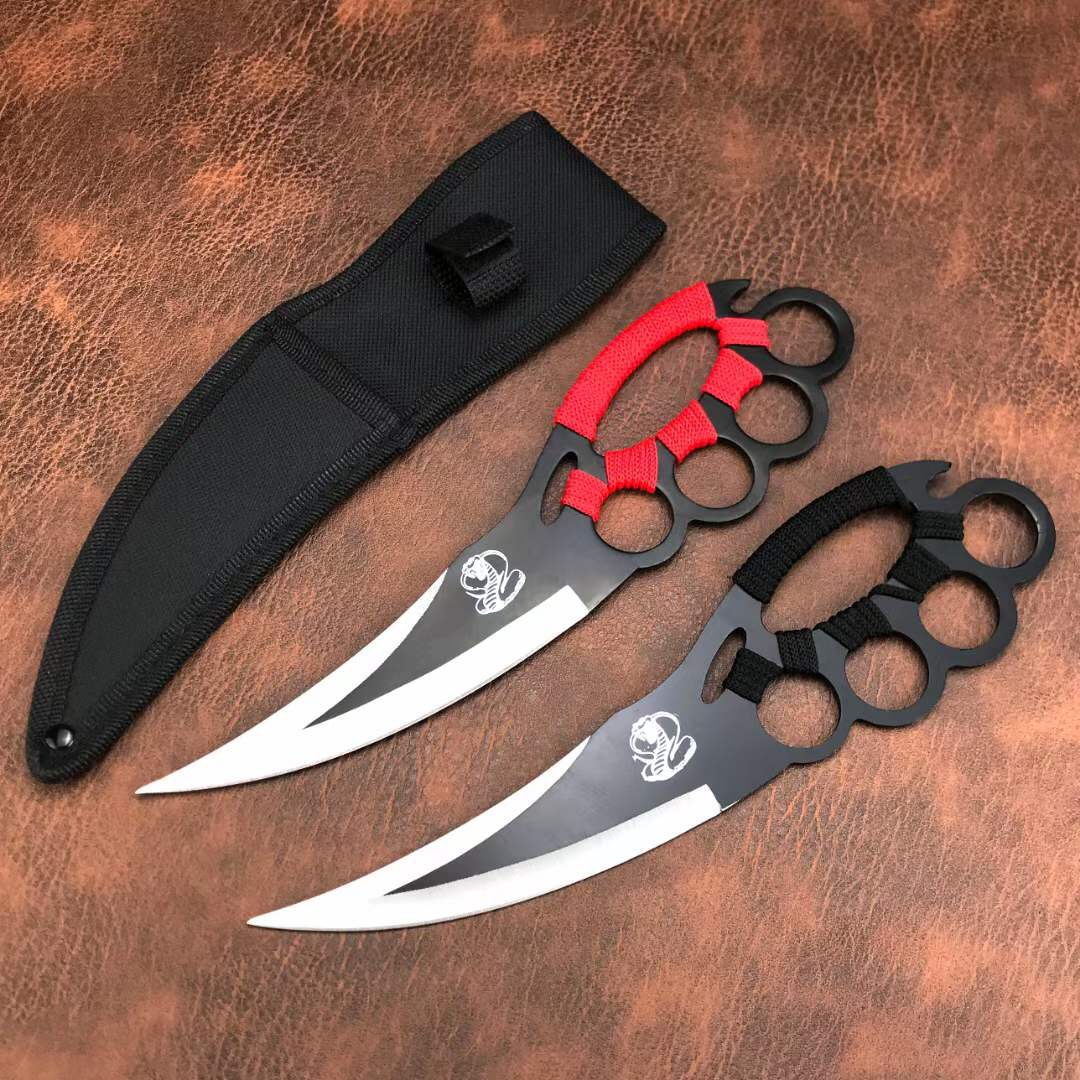 Cobra Knuckle Tactical Knife 3CR13 MVO Blade suitable for outdoor survival, camping, fishing, hiking, self-defense tool trusty knife-image-636234529