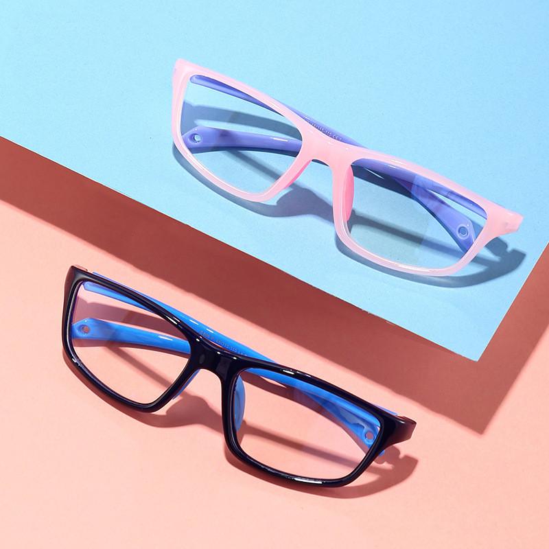 

3-8 Year Old New Pebax Material Children's Glasses Comfortable Flat Glasses Boys And Girls Transparent Frame Baby Gift