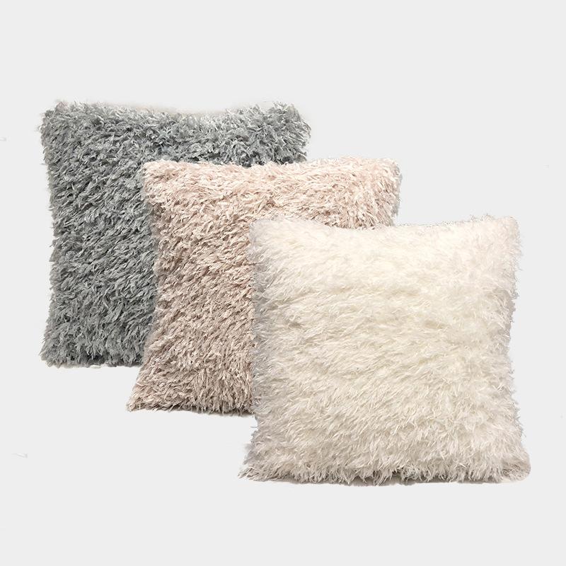 

Home Nordic ins style solid color sofa pillowcase office lumbar pillow car cushion no inner