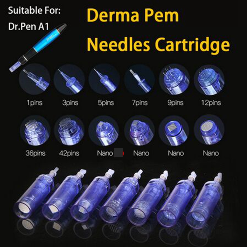 

50pcs 1/3/5/7/9/12/36/42/Nano for dermapen microneedle rechargeable dermastamp Dr pen A1 Needle cartridge