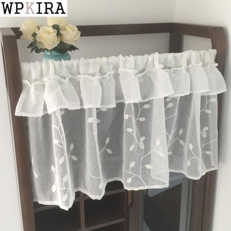 

Kitchen short sheer burnout roman blinds curtains peony sheer panel tulle window treatment door curtains home decor DL-DS015&20, As pic