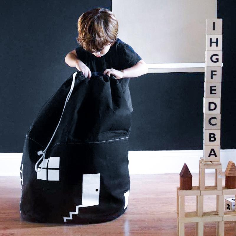 

Cartoon Baby Clothes Clothing Laundry Bag Children Room Organizer Home Decor Storage Bags Kids Toy Storage Bag Drawstring Bags, White