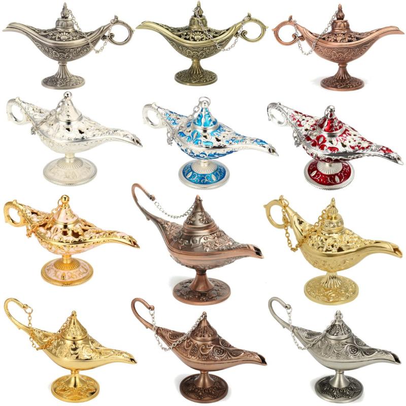

Hollow Carved Oil Lamp Metal Novelty Light Vintage Pot Arabian Light Home Decoration Fashion Art Craft Gift 2020 New