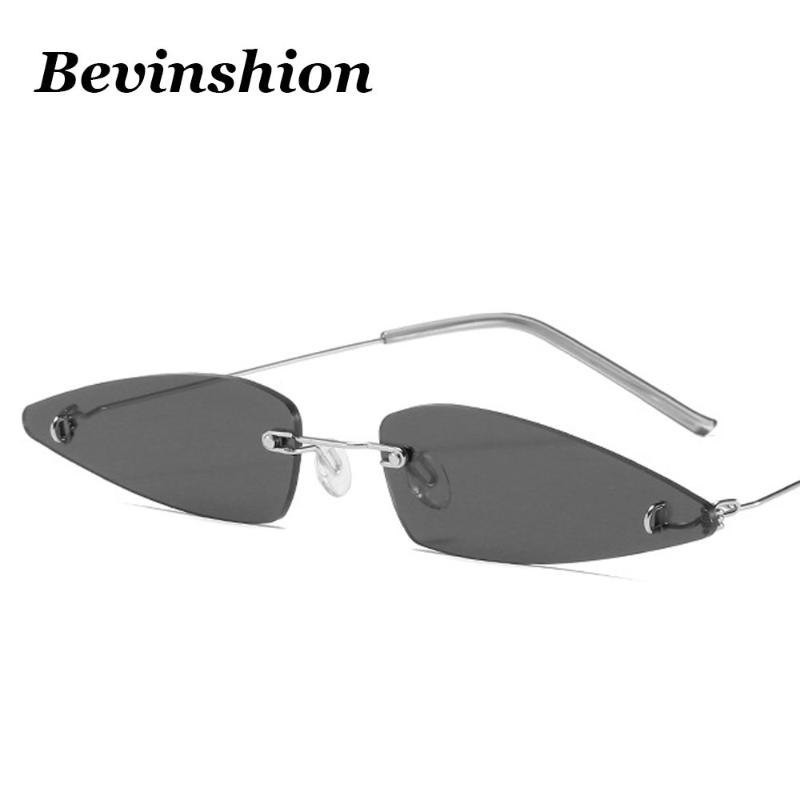 

New 2021 European and American fashion triangle glasses All-match jelly color small frame sunglasses for women rimless vintage