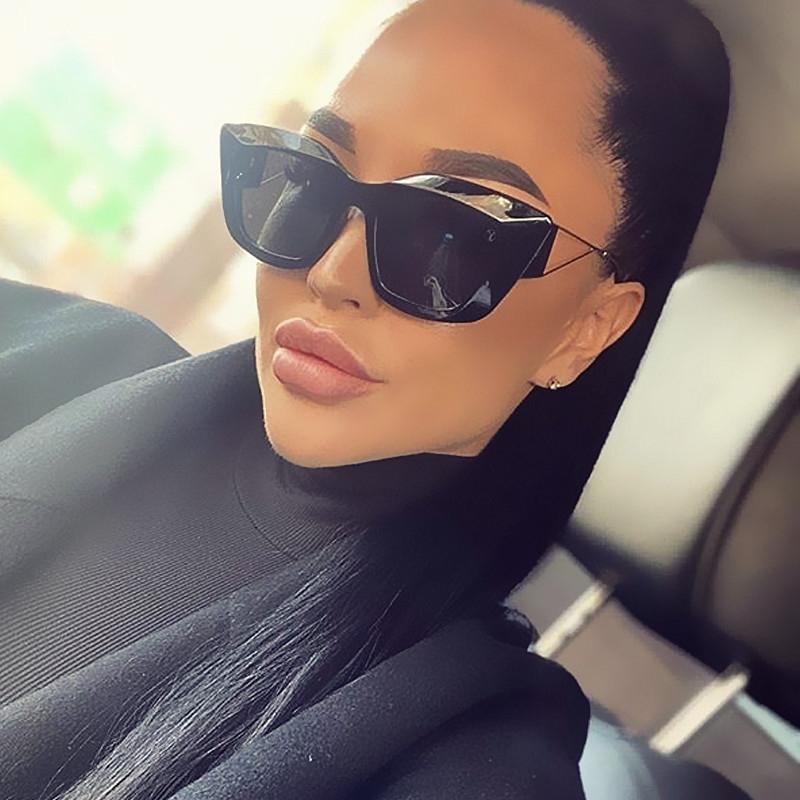 

New Fashion Alloy Hollow Out Leg Sunglasses For Women Square Gradient Sun Glasses Men Double Color Frame Shades