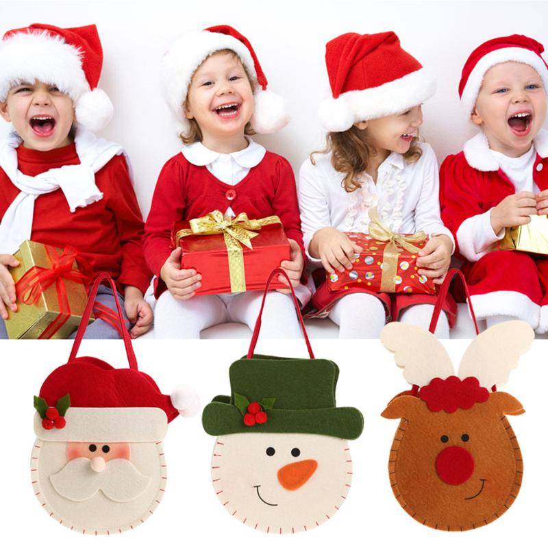 

Christmas Ornament Cute Candy Gift Bag Elk Snowman Santa Claus Gifts Handbag