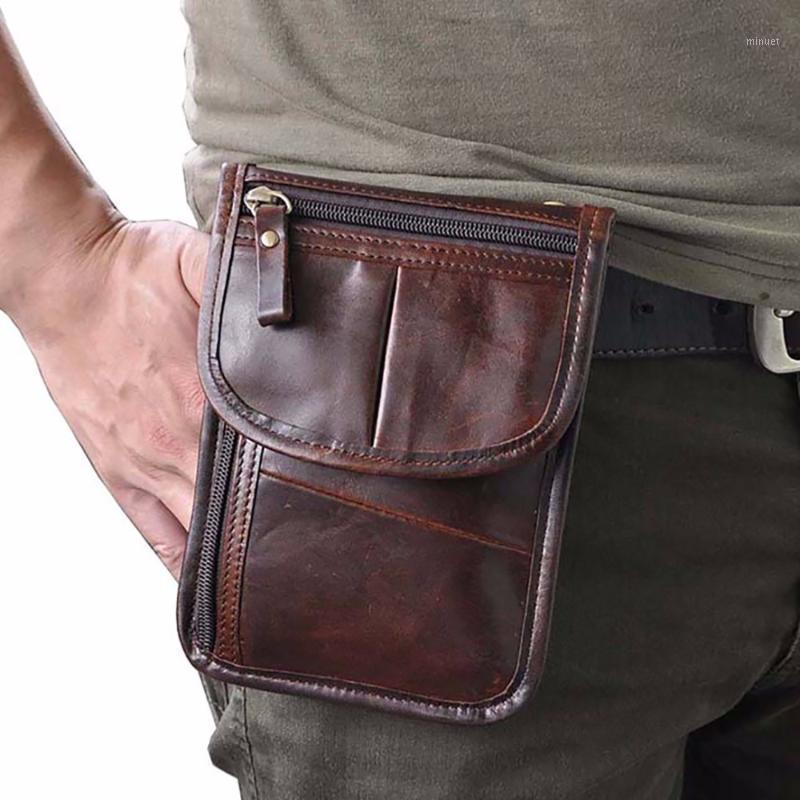

Oil Wax/Crazy Horse Genuine Leather Men Fanny Waist Pack Vintage Cross Body Shoulder Bag Male Belt Purse Case Mobile Phone Bags1, Black