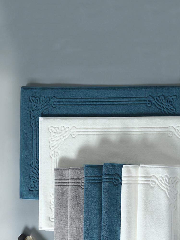 

Cotton Bath Mat Luxury Hotel Home Bathroom Carpet Rugs Corner Jacquard Feet Towel Anti-slip Doormat Water Absorb Bath Tub Mats