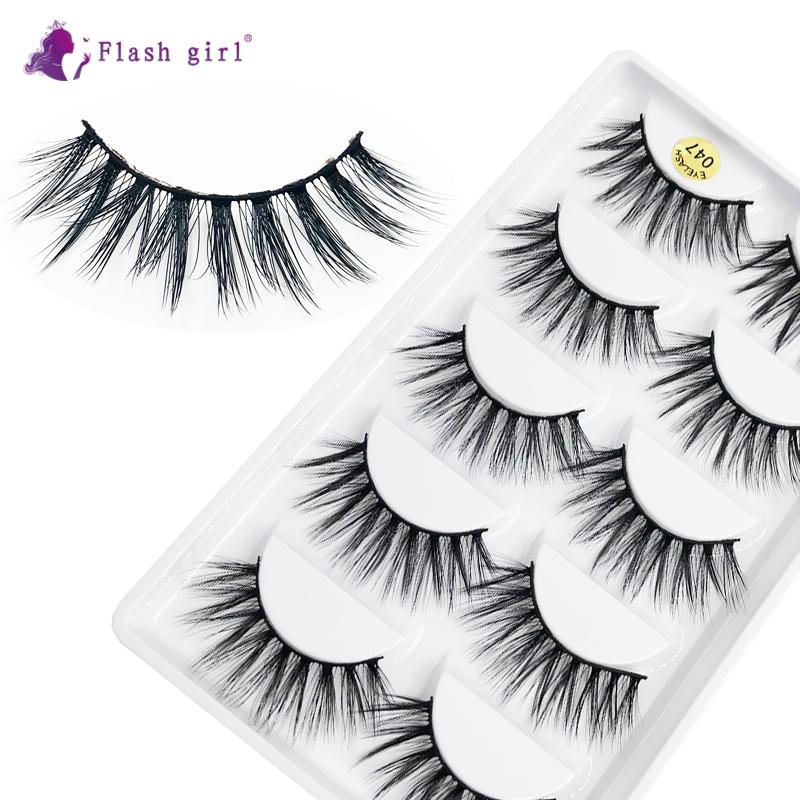 

The newest 047 100% handmade 5pais 3D mink Eyelashes natural false Eyelashes
