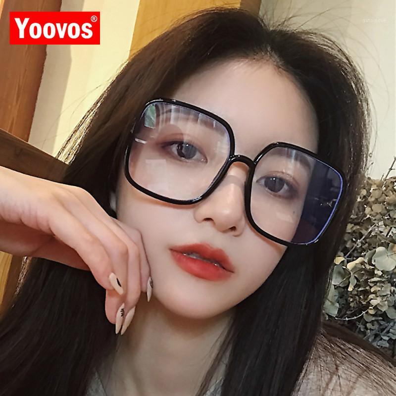 

Yoovos Oversized Glasses For Women 2020 Fashion Brand Design Anti-Blue Light Eyeglasses Women Metal Big Frame Vintage Okulary1