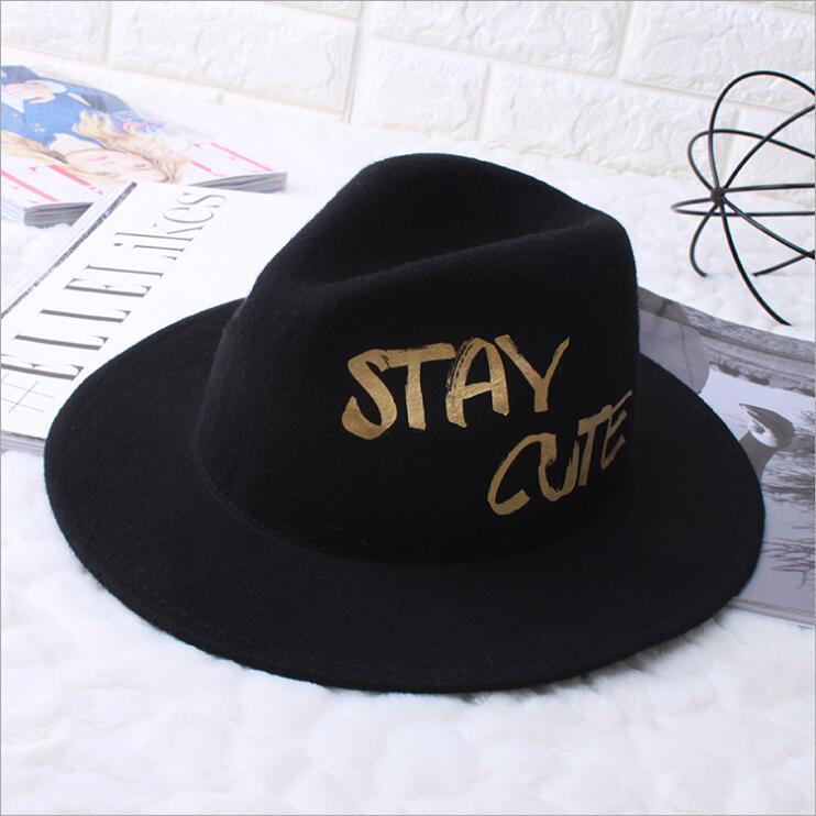 

Wide Brim Hats 100% Wool High Quality Unisex Fedora Hat Warm Comfortable Cool Beautiful Unique Jazz For Adult 2021, Black 1