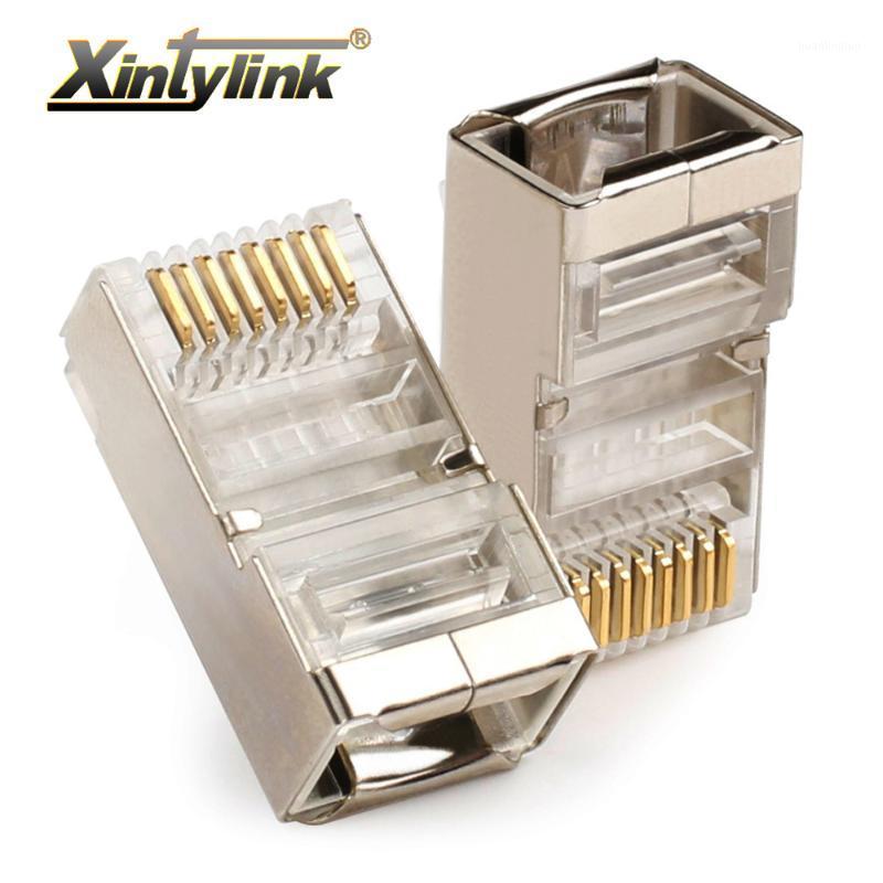 

xintylink ethernet cable connector rj45 plug male lan network cat5e 8p8c jack rg rj 45 stp shielded rg45 cat 5 cat5 50pcs 100pcs1