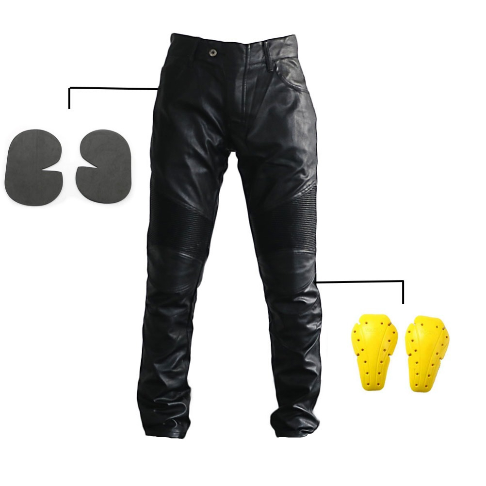 

2021 New Motocross Racing Moto Trousers Pu Leather Biker Pants for Men Women Motorcycle Motorbike Riding with 4 x Ce Knee Hip Pads It4h