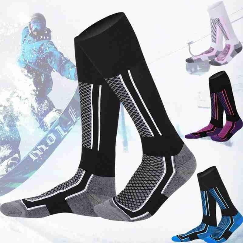 

1 Pairs Winter Ski Snow Thermal Sports Long Socks Kids Women Man Ski Snow Walking Hiking Sports Towel Socks