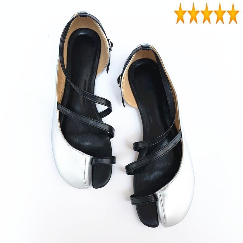 

2021 Flats Summer Designer Women Fashion Street Style Mixed Colors Buckle Strap Leather Sandals Zapatos Comfortable, Black
