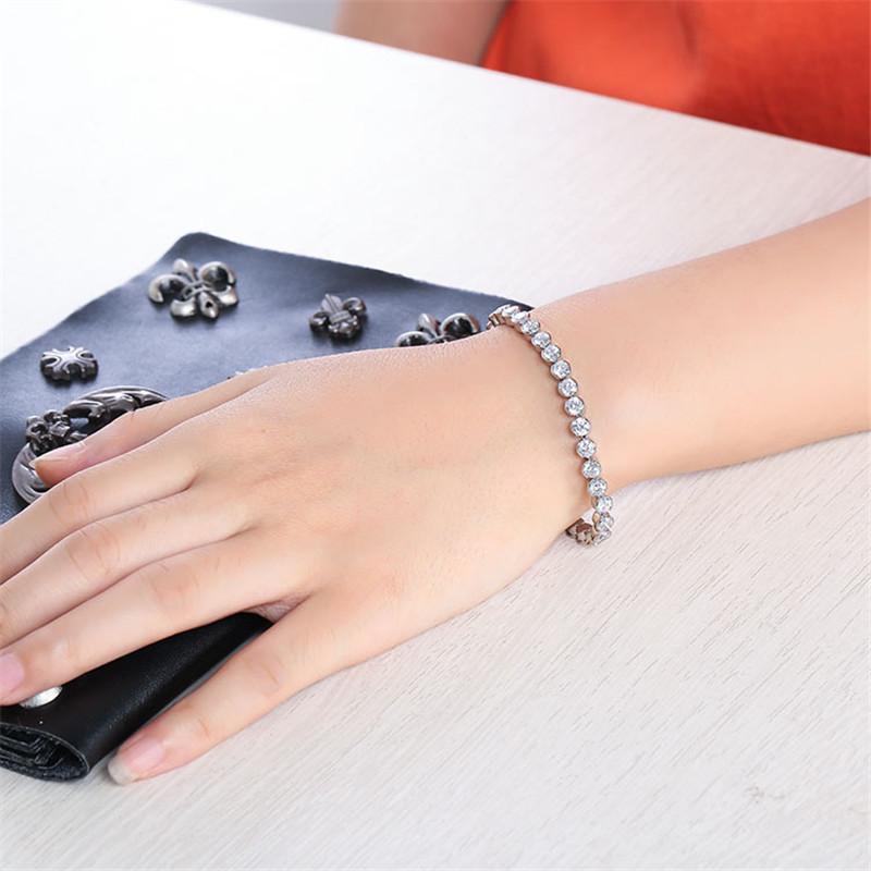 

OCESRIO Brand Charm Cubic Zirconia Bracelet Fashion Jewelry Pave Tennis Crystal Charm Bracelet for Woman Pulseira brt-k15