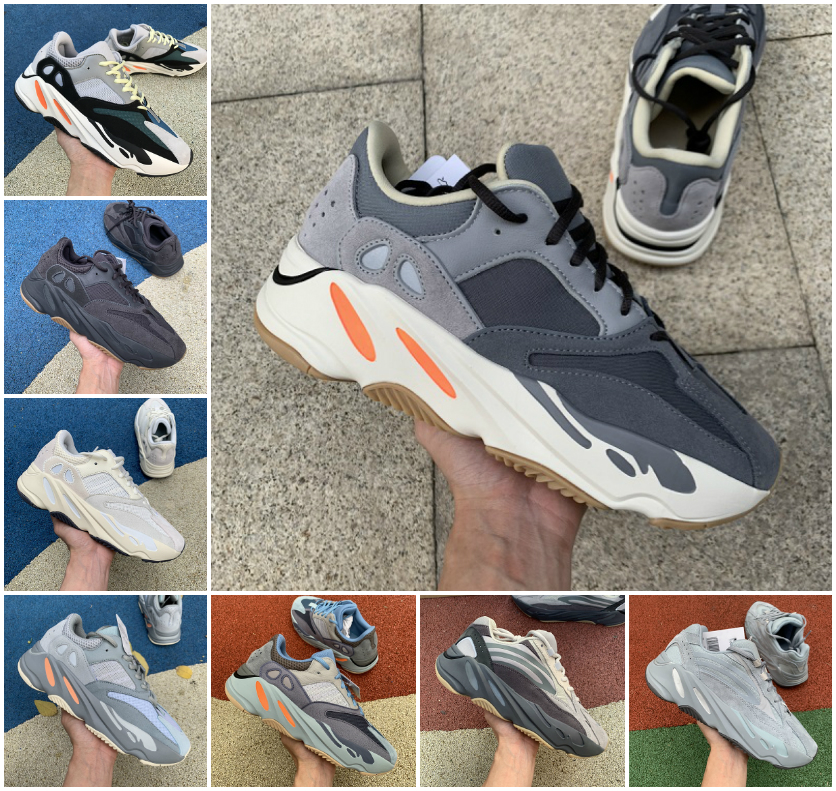 

2021 NEW Inertia 700 Wave Runner Mens Women Designer Sneakers New hospital blue 700 V2 Magnet Tephra Best Quality Kanye West Sport Shoes