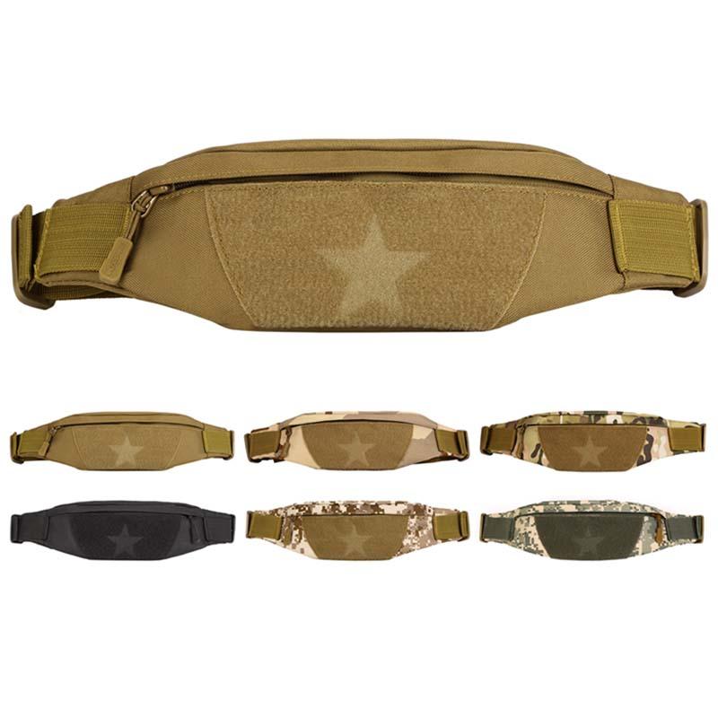 

Outdoor Climbing Belt Pocket Bag Camping Hiking Motorcycle Tactical Waist Baga Nylon Camouflage Waist Pack Equipment, Black
