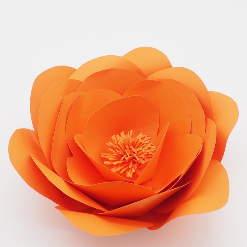 

1 Piece 30CM Orange High Quality Cardstock Customized Giant Paper Flower For Wedding Backdrops Windows Display