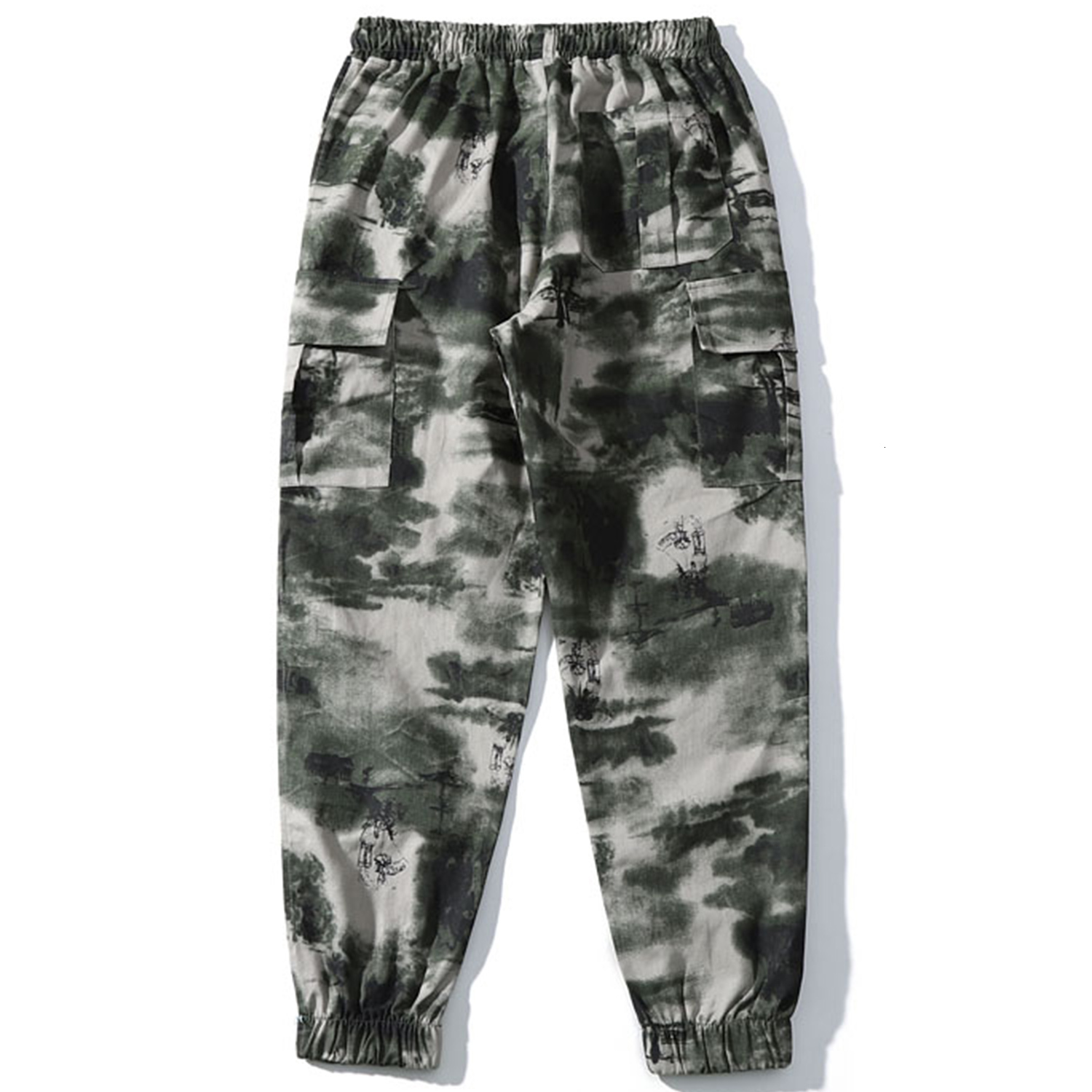 

2021 New Eden African Camouflage Fashion Haradoc Street Men's Sports Pants Yyn9, Green campus