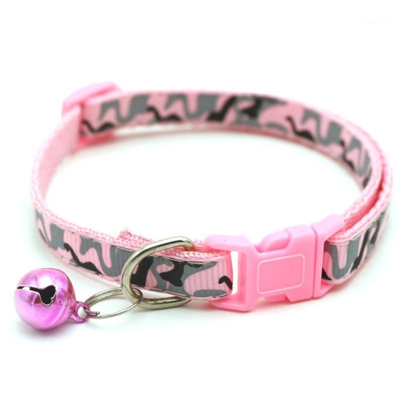 

12 PCS Mixed Color Pet Puppy Dog Cat Collar Adjustable Buckle Collar W/ Bell Pink Cute Collars 19-32cm1