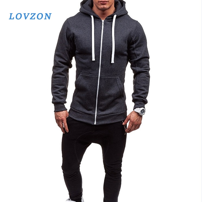 

Mens Hoodies Fashion Mens Solid Color Sweatshirt Slim Jackets Hip Hop Hoodies Sportswear Tracksuit Clothing Casual Zipper, Navy blue