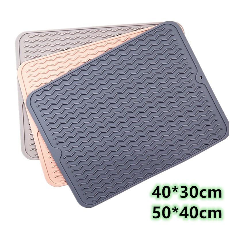 

Large Multifuctional Silicone Drying Mats Heat Insulation Pot Holder Protector Dish Cups Draining Mat Pad Table Placemat Tray