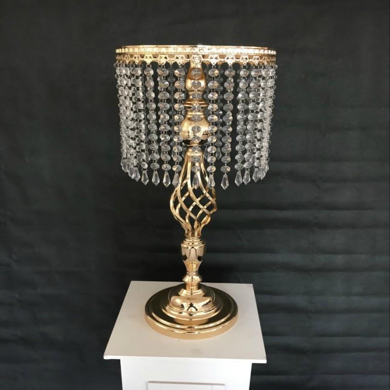 

NEW Sparkling Acrylic Crystal Wedding Flower Ball Holder 70cm Table Centerpiece Vase Stand Metal Candlestick Wedding Decoration