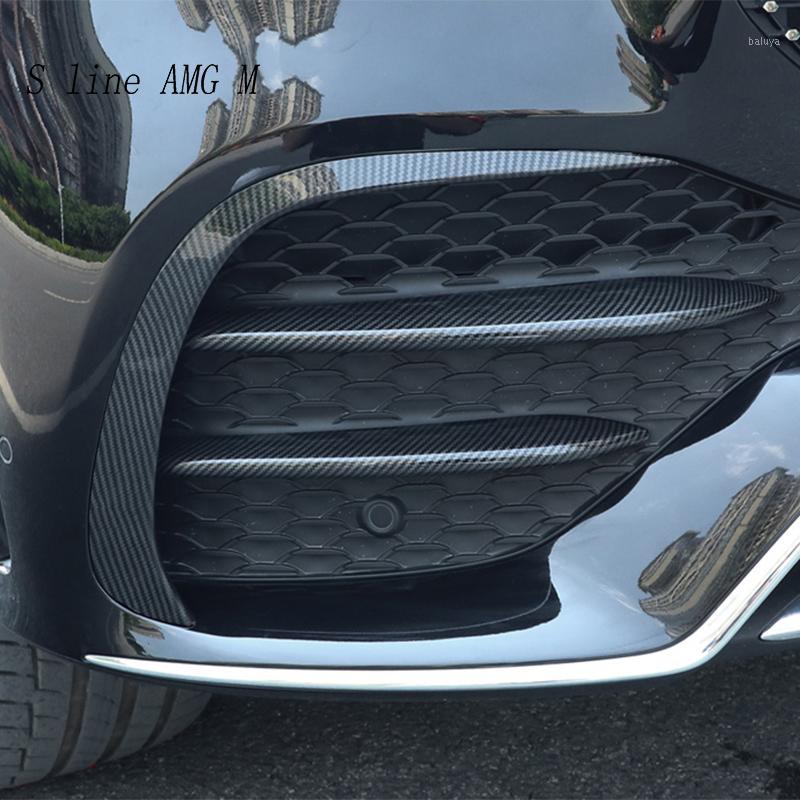 

Car styling for GLE Class W167 Front Fog Light Lamp carbon fiber decoration Trim Covers Stickers Auto Accessories1