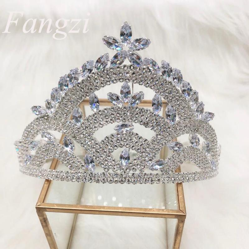 

Fashion Classic Crystal Crown Sparkling Stone Jewelry Bridal Wedding Accessories Birthday Party Hair Clips & Barrettes, Golden;silver