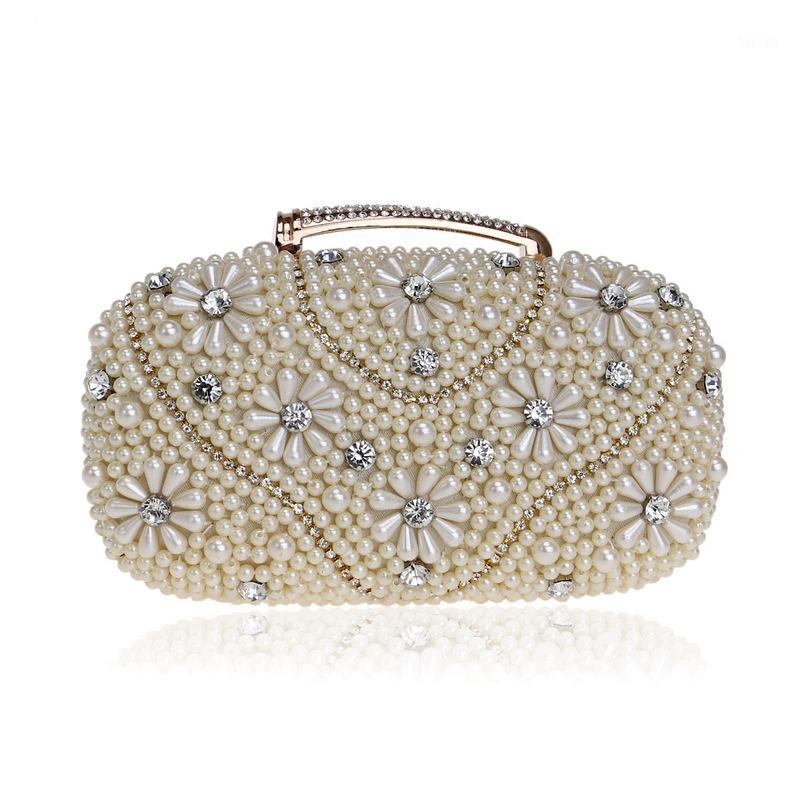 

Ladies Popular Explosion Style Dinner Bag Women Europe and America Fashion Banquet Bag Clutch Pearl Evening1, Black