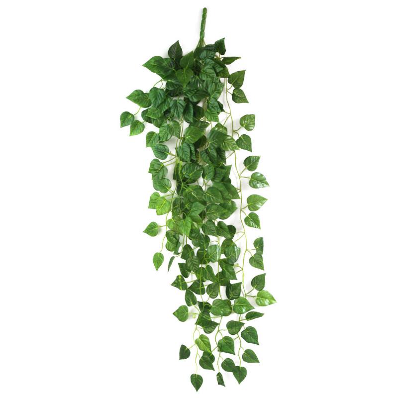 

Artificial Fake Hanging Vine Plant Leaves Garland Home Garden Wall Decoration, Green