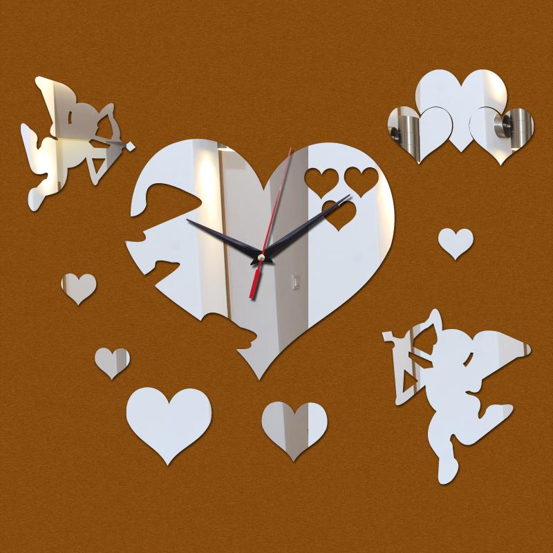 

promotion real new 3d Acrylic wall Quartz watch home decoration diy mirror antique clocks clock limited