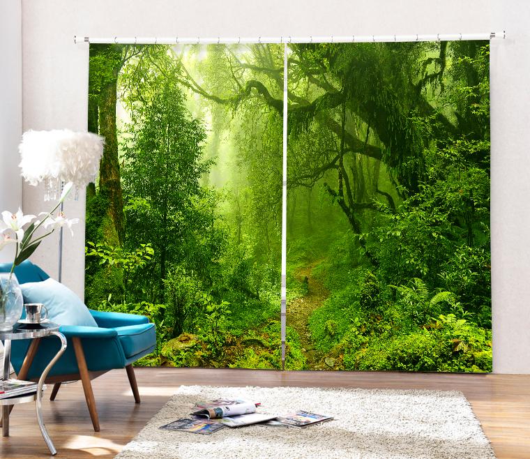 

Outdoor Landscape Printing Blackout Curtains Living Room or hotel Drapes Cortians Sunshade Window Curtain 3D Curtains