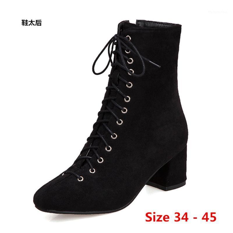 

Winter Spring Autumn High Heel Ankle Boots Women Short Boots Woman Shoes Botas Muje Big Size 34 - 451, Gray