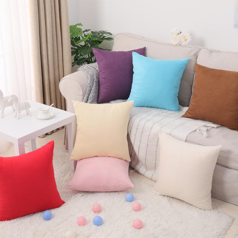

Free Shopping Custom 40*60 35*50cm 21 Colors 100% Polyester Suede Plain Dyed Cushion Cover HT-PSUDC-01L, White