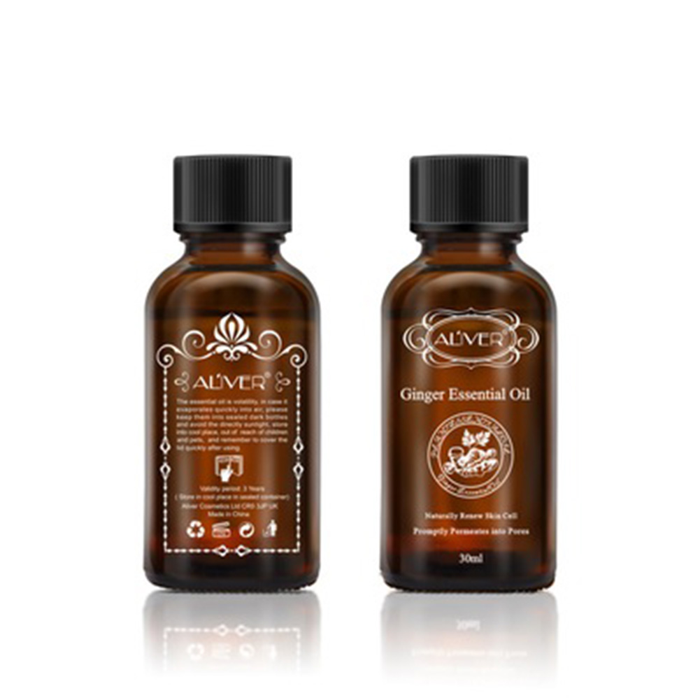 

30ML Natural Plant Pure Ginger Oil Therapy Lymphatic Drainage Anti Aging Essential Oil Relax Body Massage Spa Relief Stress Oil