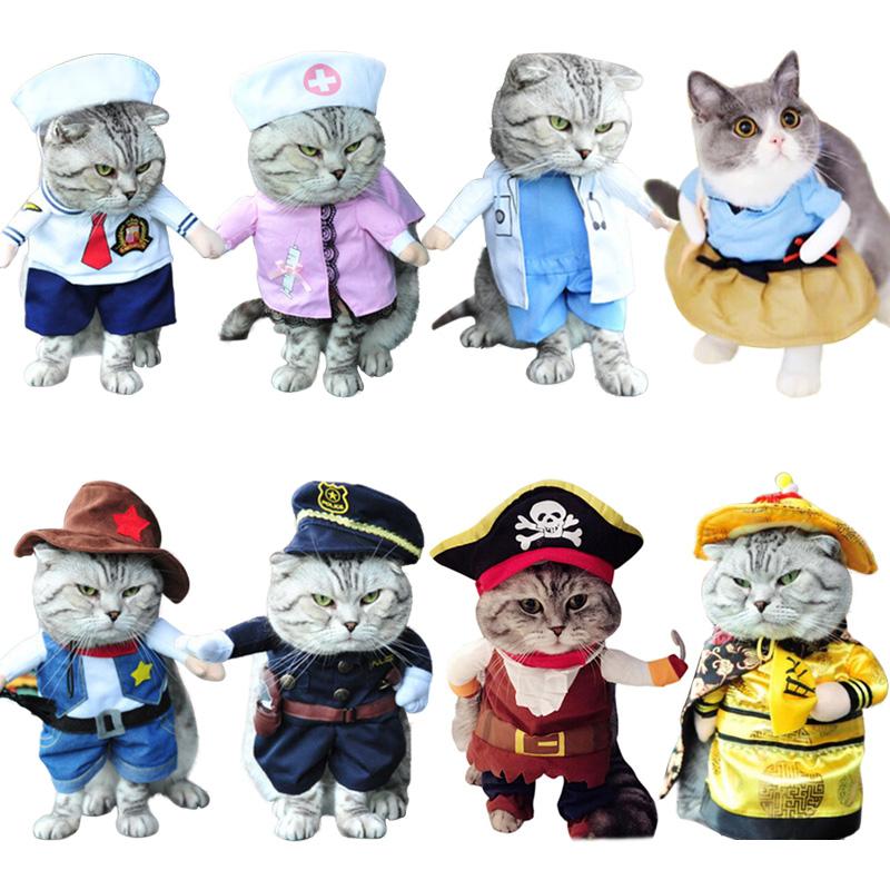 

Cat Costumes Funny Clothes Pirate Suit For Costume Clothing Corsair Halloween Dressing Up Party