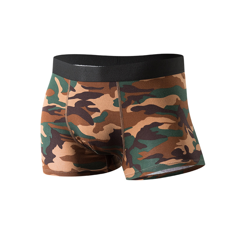

Mens Underwear High Quality Durable Camouflage Boxer Briefs Medium Waist Active Breathable Boxers Shorts 5 Colors Size -5XL, Blue