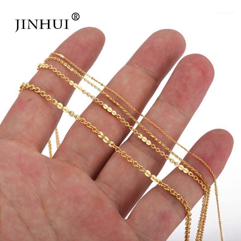 

Jin Hui African Dubai Trendy New Gold color Necklaces Length 45cm Men Women Jewelry friend Birthday present Ornament gifts1