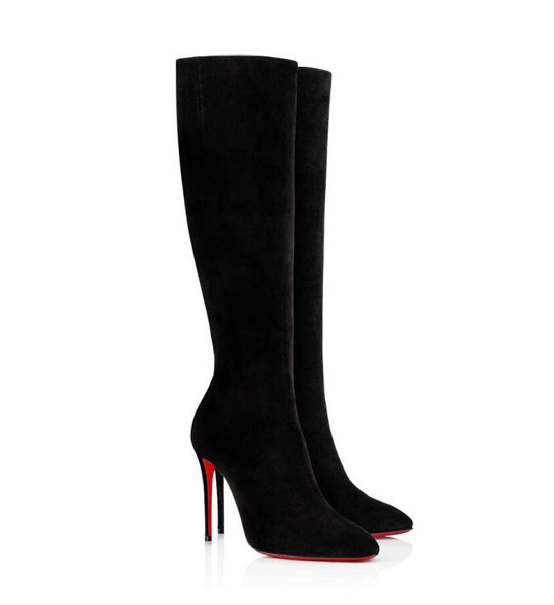 

Classic Style Ladies Winter Sexy Fashion Tall Boots Name Brand Red Bottom Shoes Turelaboot Alta Eloise ankle boots Thin Thick Heels