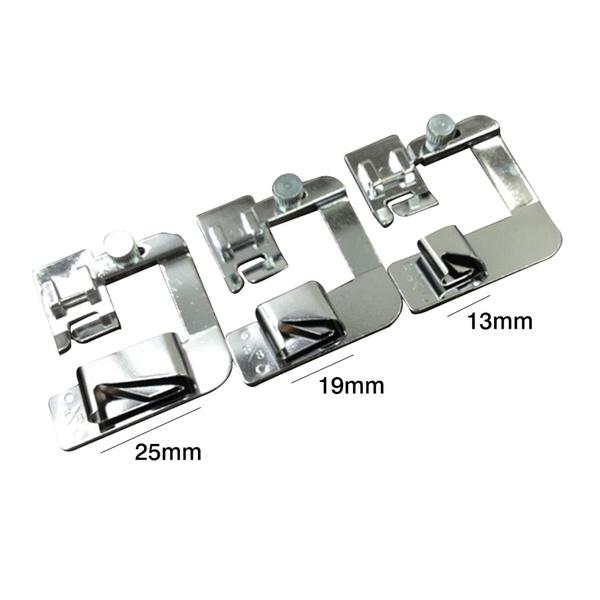 

1pcs Sewing Machine Foot Presser Craft Stainless Steel Crimp Tool Practical Rolled Feet Sewing Machine Accessories, Black