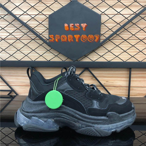 

TOP Quality 2020 Triple S fashion Paris Dad Shoes Golden Vintage Tripler Casual Platform mens women breathable Luxury Designer sneakers, Extra shipping